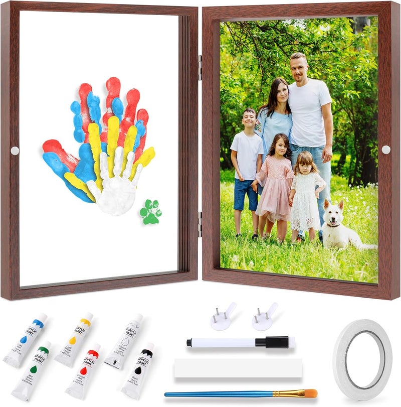 Omrhvi Family Handprint Kit, DIY Craft Keepsake, Hand Print Photo Frame, Family Gifts for New Mom, New Baby, New Parents, Grandparents, Mother's Day, Father's Day, Adoption Day, Anniversary - Image 1